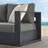 Modway Tahoe Outdoor Patio Powder-Coated Aluminum Modular Left-Facing Loveseat-95616608-95616611