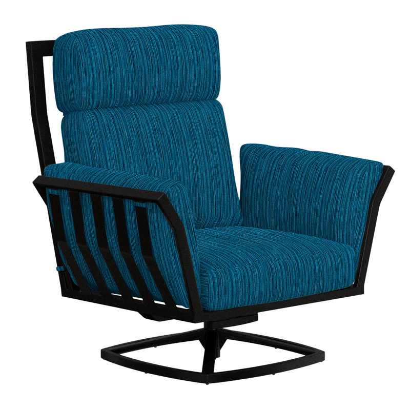 Aris Outdoor Rocker Chair, Carbon Black, Adena Shale