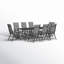 Ensemble de salle à manger rectangulaire pour 8 personnes 82,6 po Salem-94192193