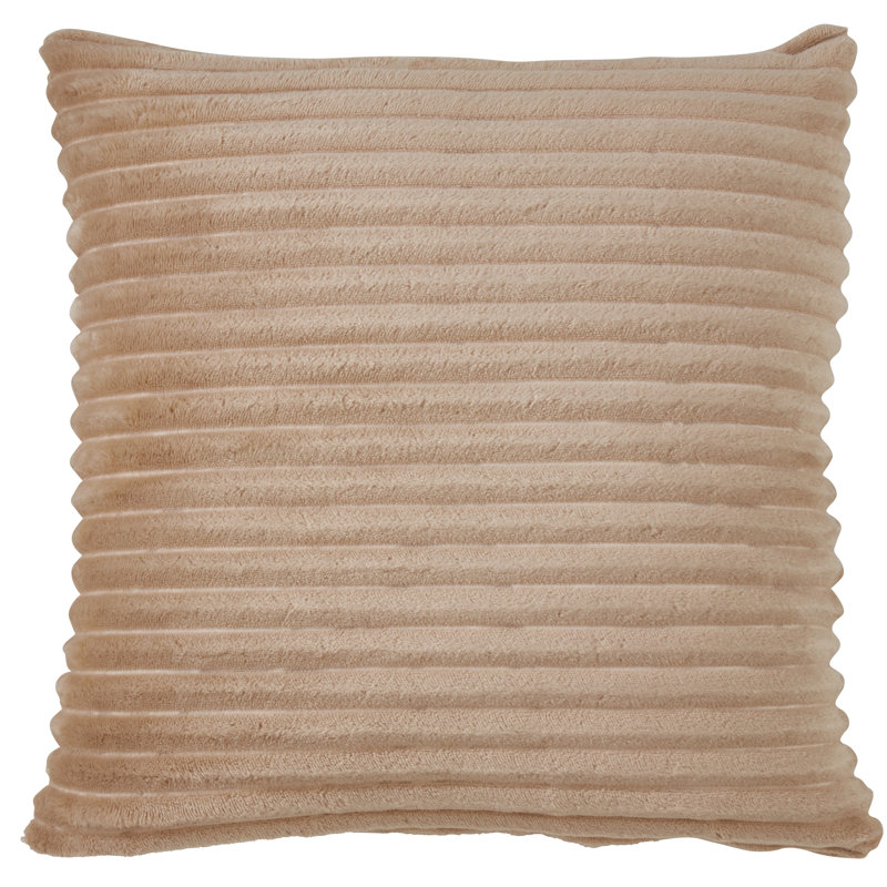 Natural Beige Faux Rabbit Fur Euro Pillow Cover