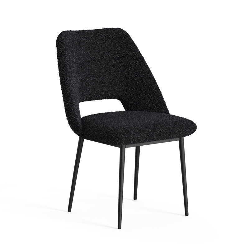Chaise Valdez Boucle, Bouclé noir