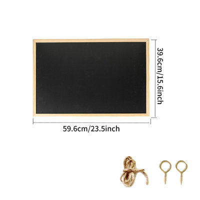 Magnetic Solid Wood Chalkboard Bulletin Board