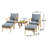Tempo Teak 4 - Person Patio Conversation Set with Cushions