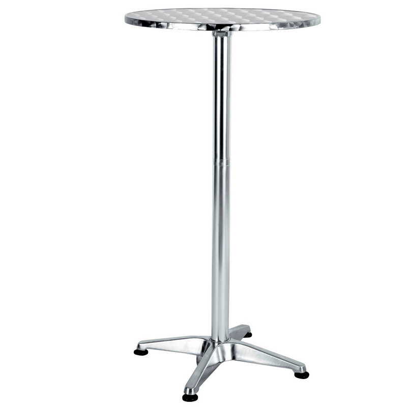 Diodora Round Metal Outdoor Bar Table , 24'' in. W 24'' in. D