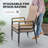 5-piece Patio Dining Set With Umbrella Hole, Stackable PVC-coated polyester Chairs