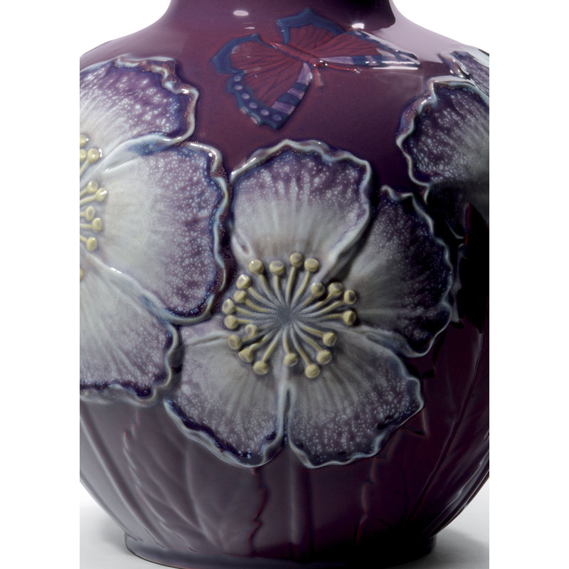 Purple 11" Porcelain Table Vase