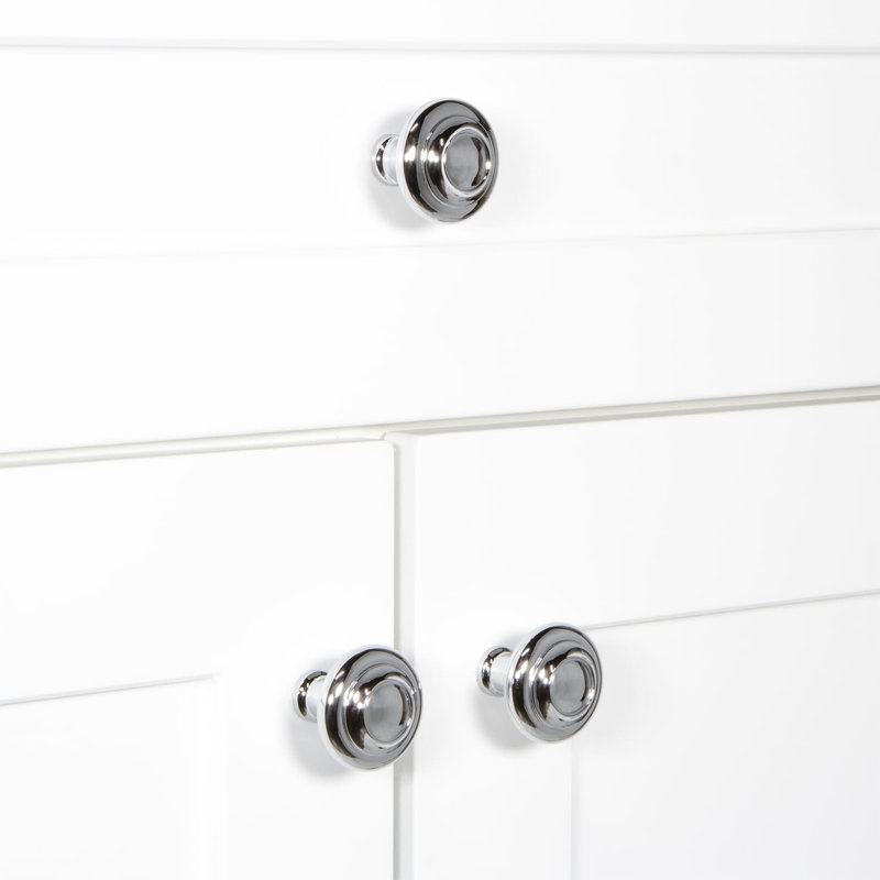 Poignée d'armoire circulaire, Chrome brillant
