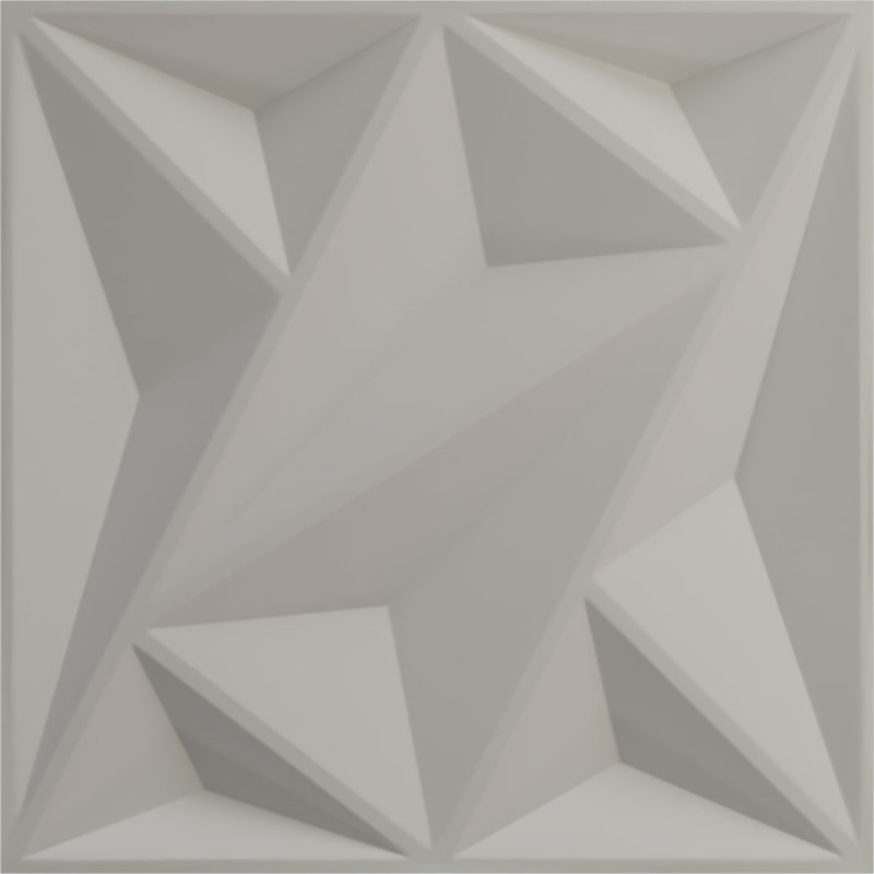Panneau mural décoratif 3D EnduraWall Marquise l 19 5/8 po x H 19 5/8 po, gris anthracite métallique (couvre 2,67 pieds carrés)