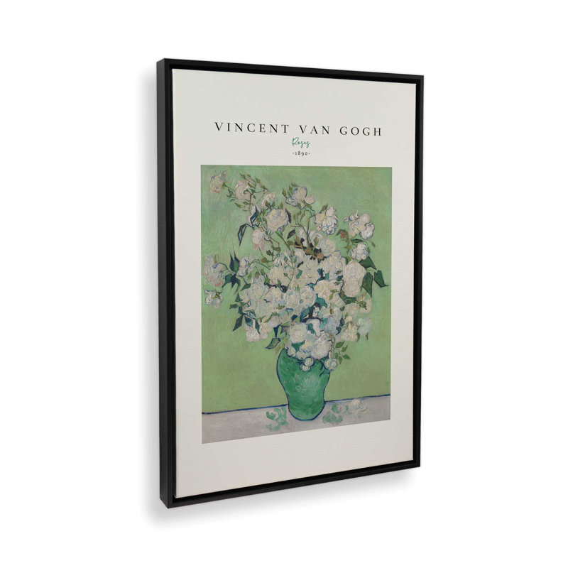 Van Gogh's Roses 1890 v2, H 72 po x l 48 po, Toile tendue