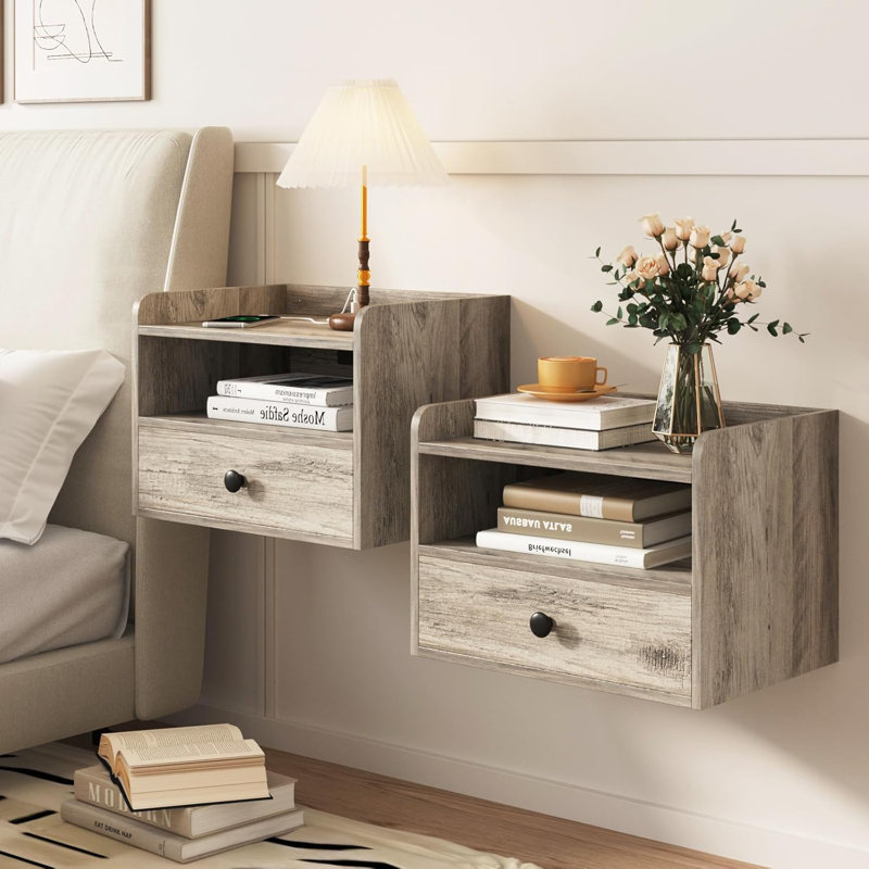 Cyriel 15.75'' W Nightstand, Grey