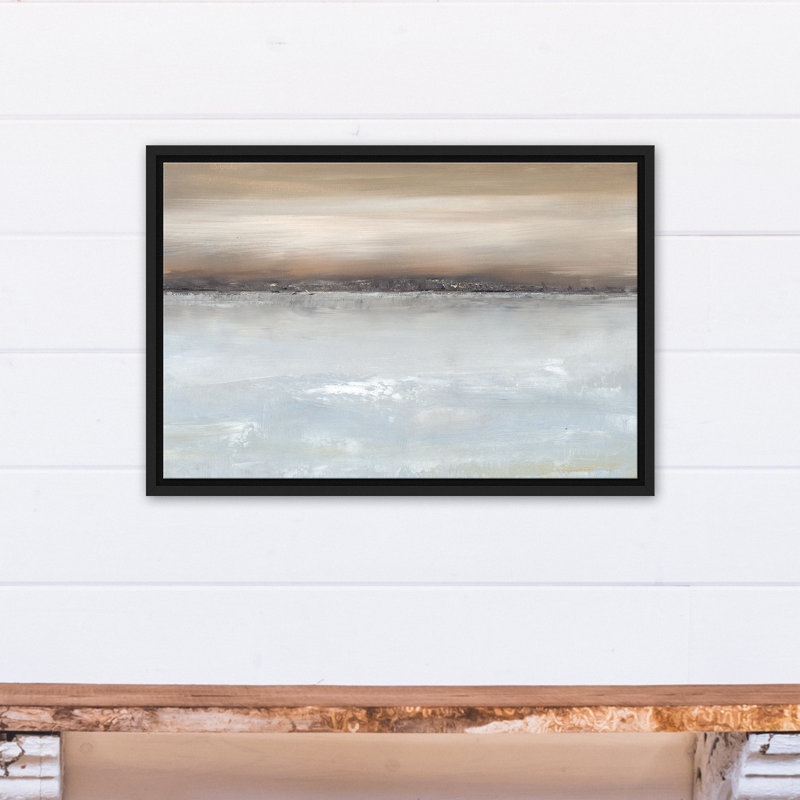Reflections Floating Framed Canvas, 17.75" H x 25.75" W x 1.75" D, Black Floater Framed