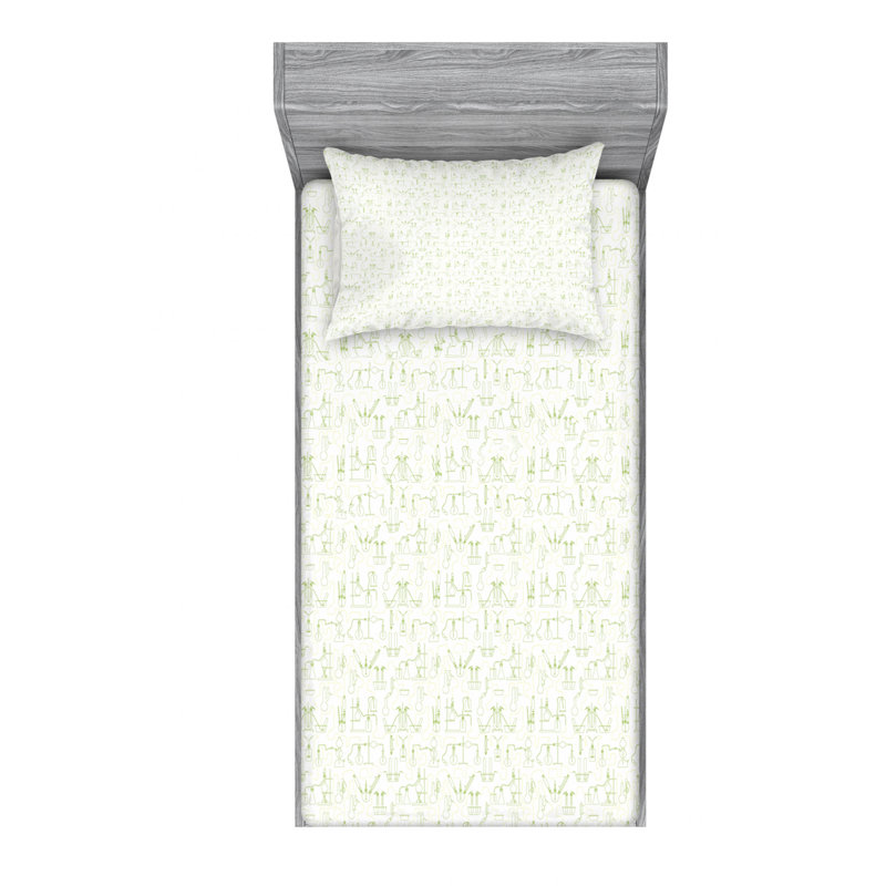 Microfiber Sheet Set, Twin Sheet Set with Fitted Sheet