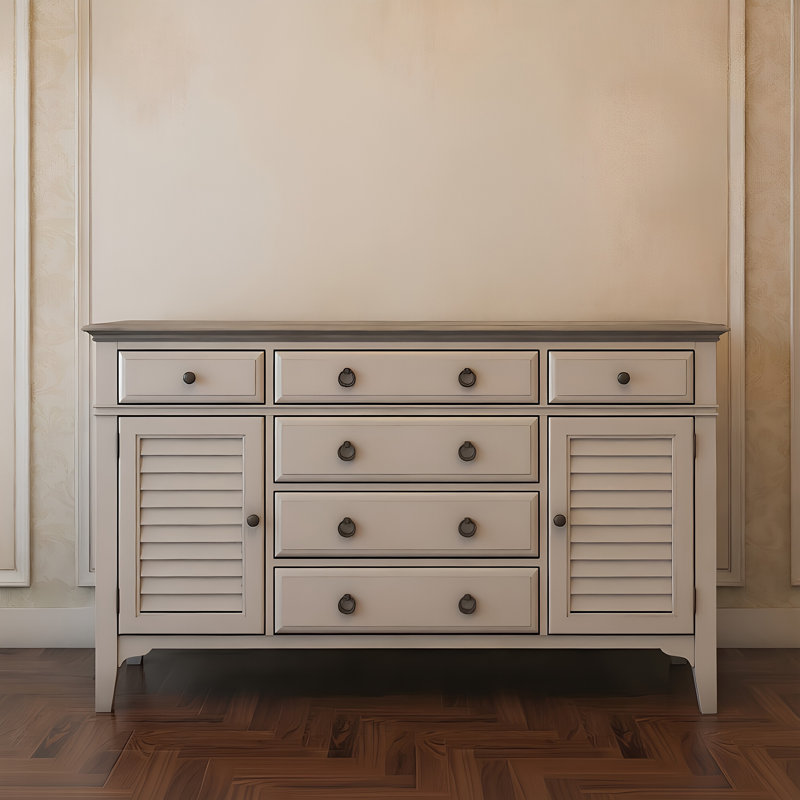 Buffet American Modern, Blanc cassé/gris