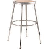 6200 Series Height Adjustable Heavy Duty Steel Stool with Footring