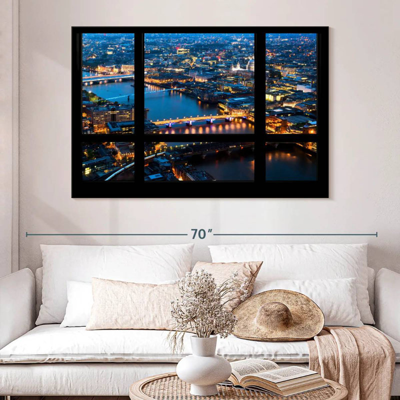 Ravi London Window View, 34" H x 51" W