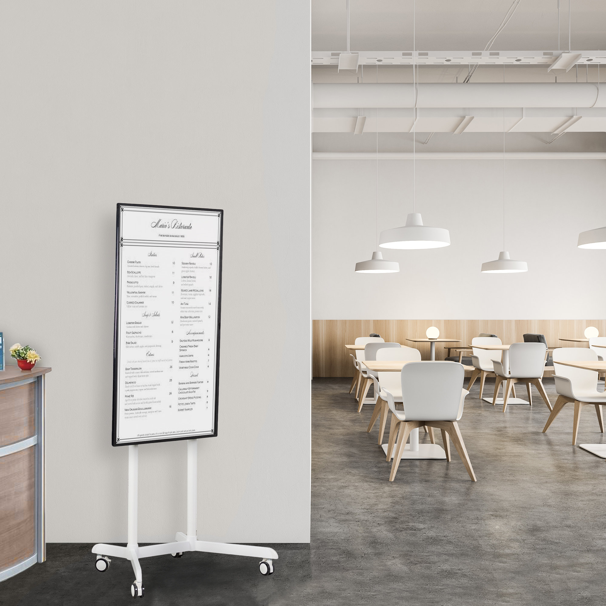 Vivo White Mobile Portrait to Landscape TV Cart Wayfair