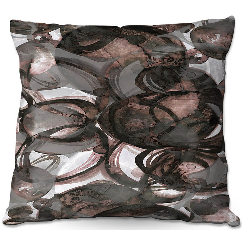 Coussin décoratif de canapé final eclipse, 20 po x 20 po, Gris / brun / blanc