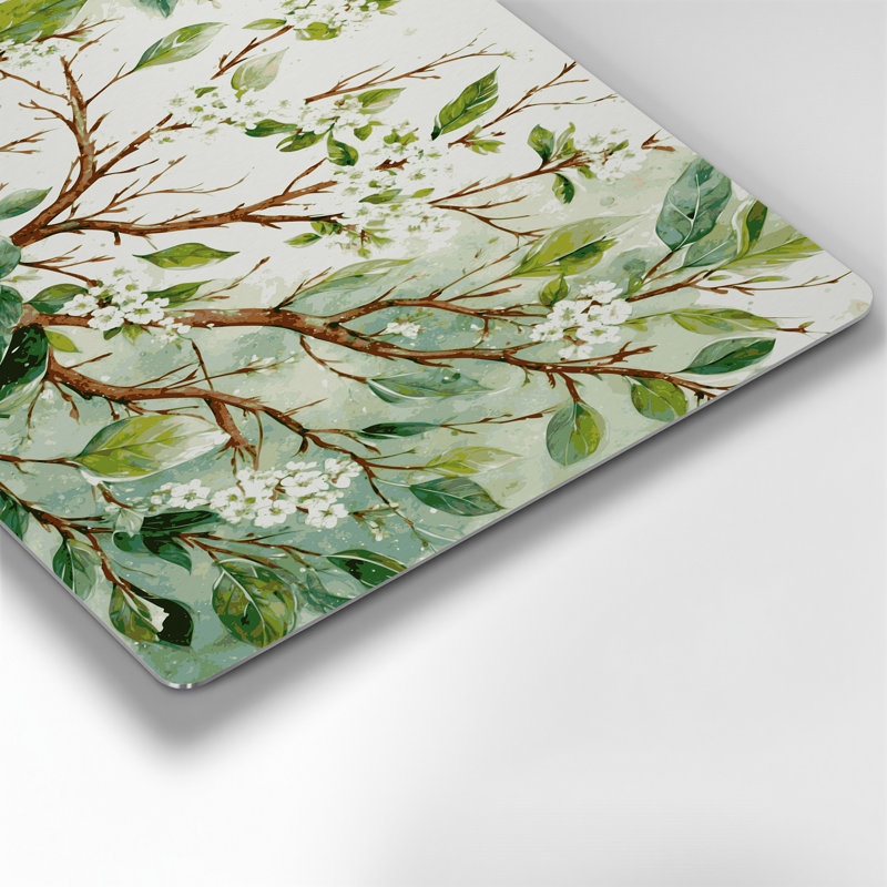 Art mural en métal Botanical Hawthorn Brown, H 132 po x l 168 po x P 0,05 po