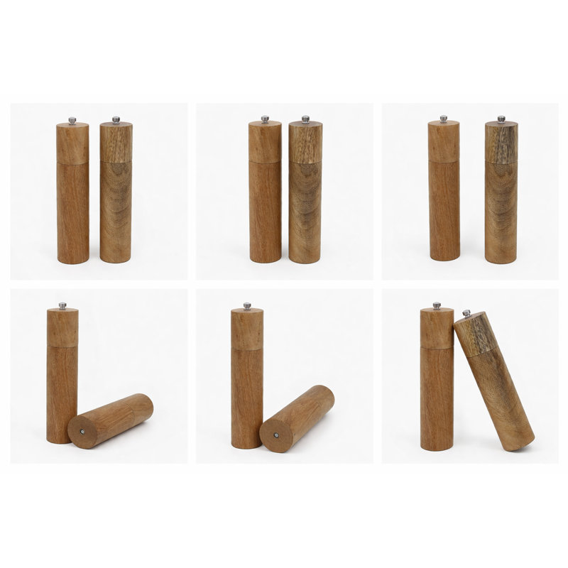 Timber Grind Salt & Pepper Mills, Light Brown