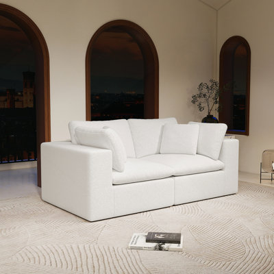 Modular Sectional Sofa With Plush Corduroy Upholstery, No Assembly Needed For Living Room Or Bedroom Use.