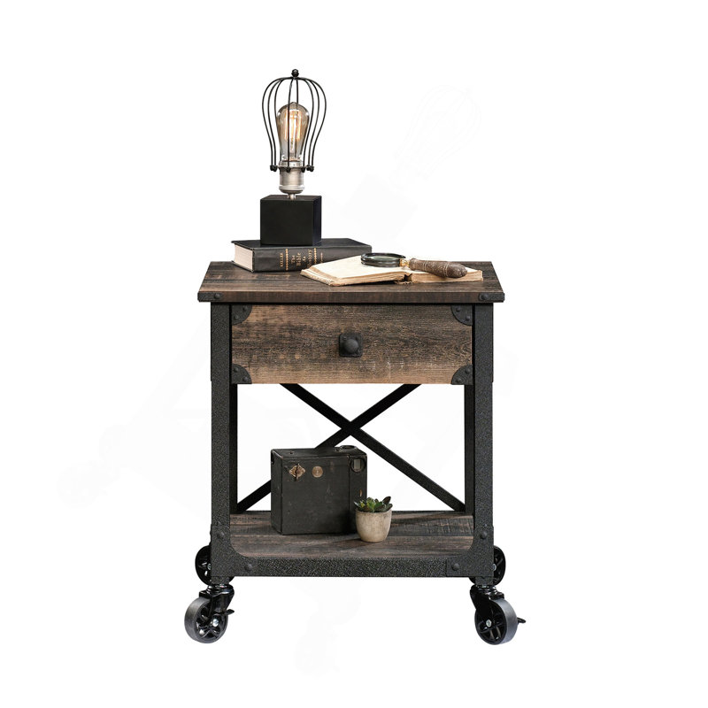 Table d'appoint, finition brune