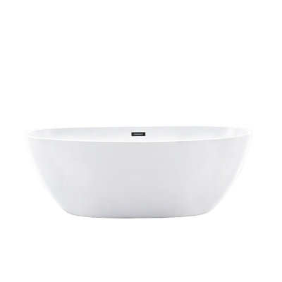 66.93'' x 33.46'' Freestanding Soaking Acrylic Bathtub