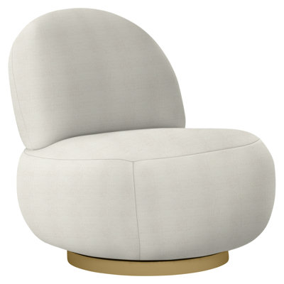 Lulu Upholstered Swivel Slipper Chair