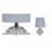 Mcvey 1-Light Chrome Table Lamp With A Crystal Base And A White Shade
