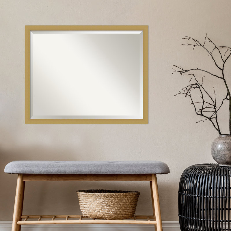 Hoyer Flat Wall Mirror, 24" x 30", Gold