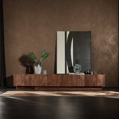 High quality black walnut TV cabinet