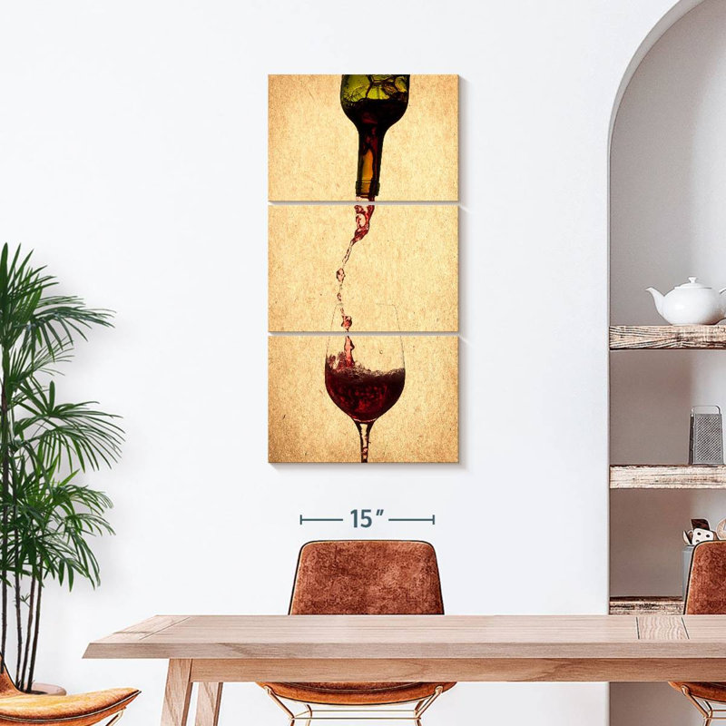«Versing Wine», reproduction sur toile, H 21 po x l 44 po x P 1,25 po