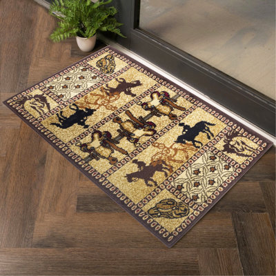 Tapis beige de style sud-ouest
