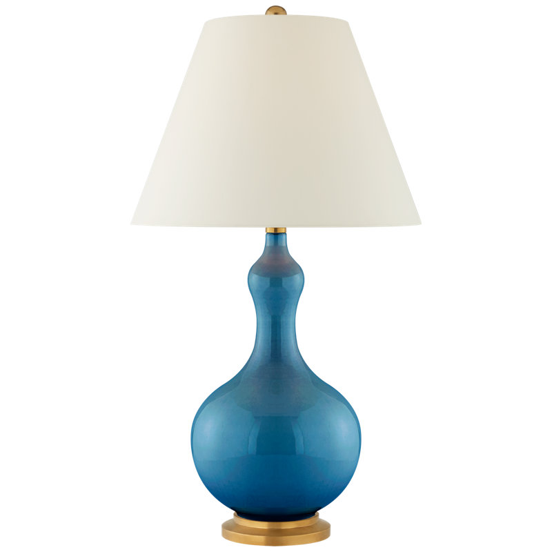 Christopher Spitzmiller Addison Medium Table Lamp, Aqua Crackle