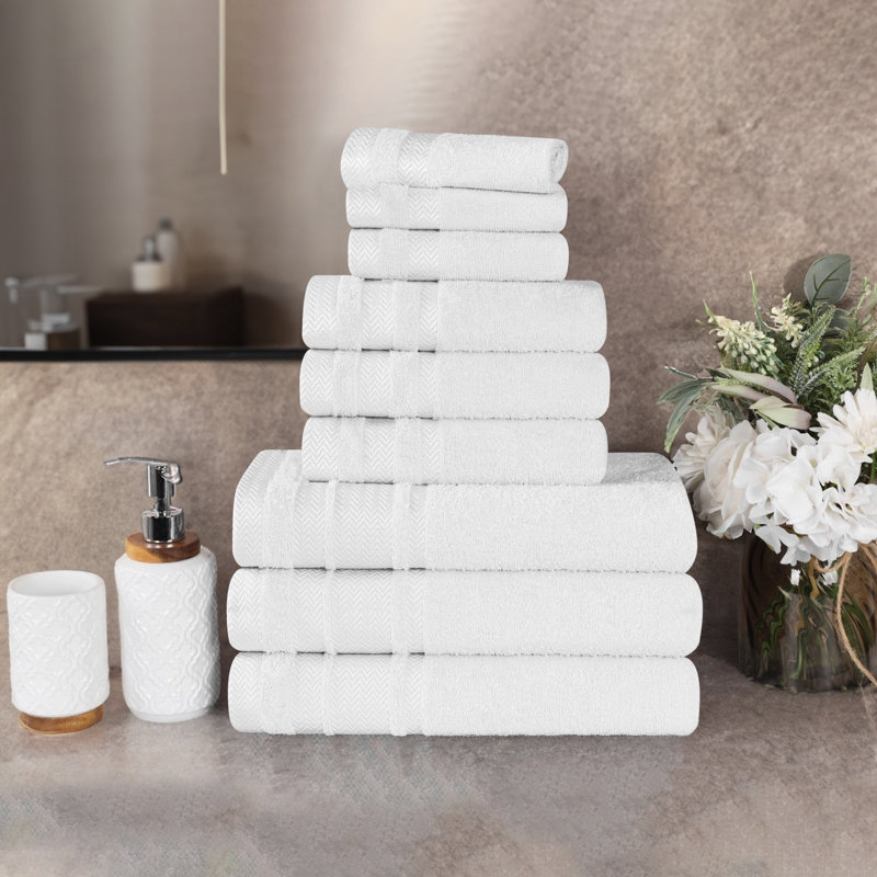 Ensemble de serviettes de salle de bain Bonnetsville Hays, Blanc