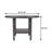 54.4" W COUNTER HEIGHT TABLE, CHARCOAL BLACK