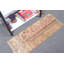 Petit tapis turc beige en laine fabriqué à la main à la main, idéal comme décoration d'entrée ou comme tapis de porte unique