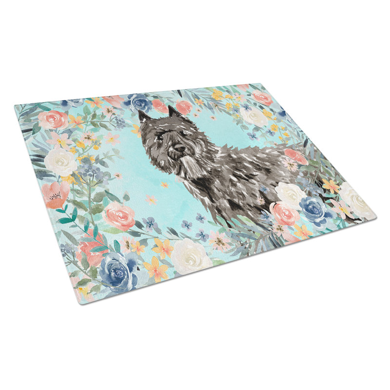 Planche à découper en verre Terre-Neuve large-bo2, Bouvier des Flandres