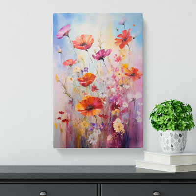 Wildflowers Gestural No.3 - Wrapped Canvas