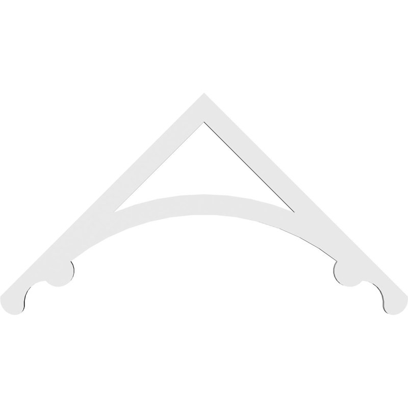 Legacy Signature Urethane Gable Pediment, Primed Tan, 18"H x 36"W, 12/12
