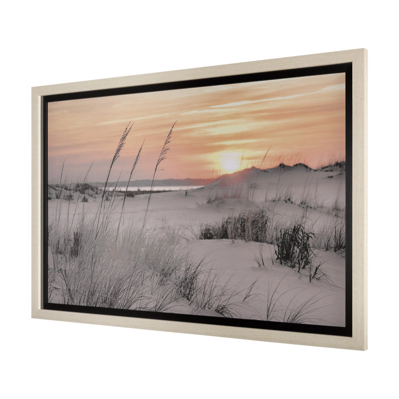 «Seashore Sunset», reproduction d'art encadrée sous verre