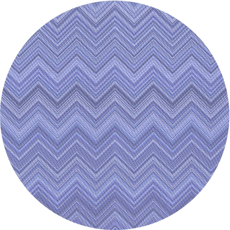 Chevron Indoor Rug, Round 6'
