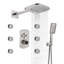 Système de douche complet thermostatique mural à 4 fonctions avec 6 jets de corps et valve brute-106263818