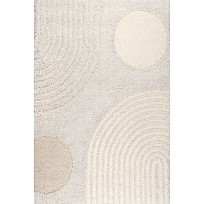 Tapis à poils longs Hazy Swirl