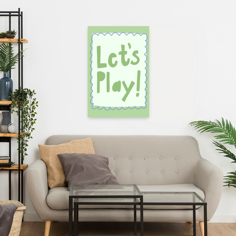 Game Time Invitation Modern Playful Abstract Wall Art 1 Piece Wrapped Canvas Wall Art, 60.96 cm H x 40.64 cm W
