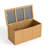 Outdoor Wooden Deck Box Solid Wood Storage Box Seat & Table Top For Patio Furniture Cushions, Pool Toys & Garden Tools-123216654-123216657