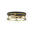 Transitional 3 Light Gold and Black Round Flush Mount-1628534435