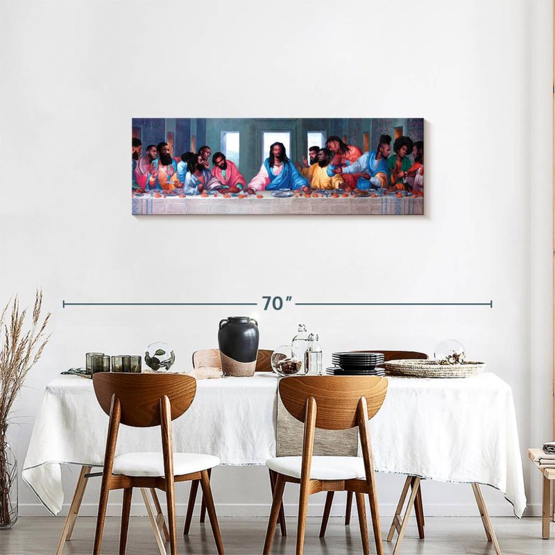 «African American Last Supper», reproduction sur toile, H 17 po x l 51 po x P 1,25 po