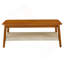 Table basse Mid-Century rectangulaire avec tablette tissée