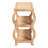 Cecely Bohemian Natural Rattan 3-Tier Console Table