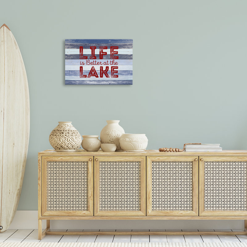 Art mural sur toile Life at Lake, H 16 po x l 24 po